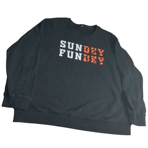 SunDEY FunDEY Cincinnati Bengals Black 2XL  Sweatshirt Unbranded Made in USA - Picture 1 of 9